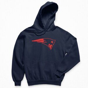 NEW England Patriots Team Color Pop Logo Fleece Pullover Hoodie NAVY
